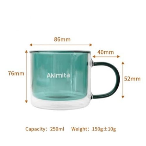 كوب زجاجي - Akimita - رمادي