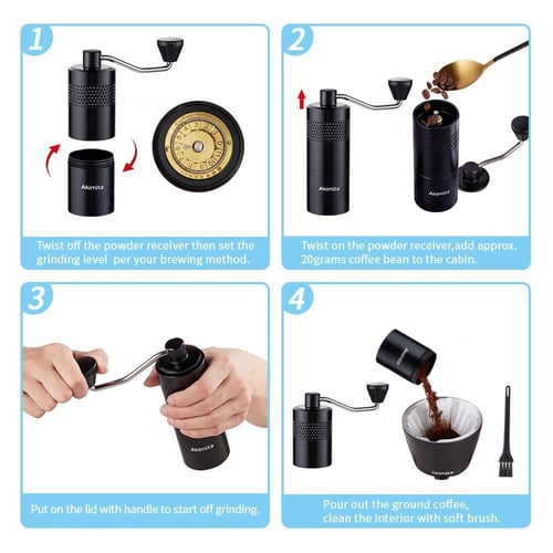 طاحونة قهوة يدوية - Akimita - أسود