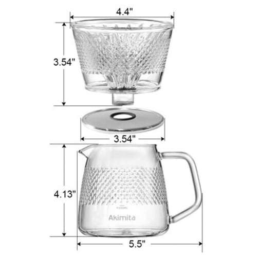 وعاء تقطير قهوة - زجاجي - Akimita
