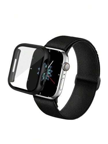 3 في 1 سوار ساعة مع كفر واقي مع شاشة حماية لساعة ا...