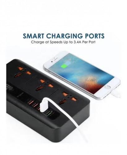 توصيلة كهربائية بمؤقت ذاتي مع 3 منافذ تيار متردد و...