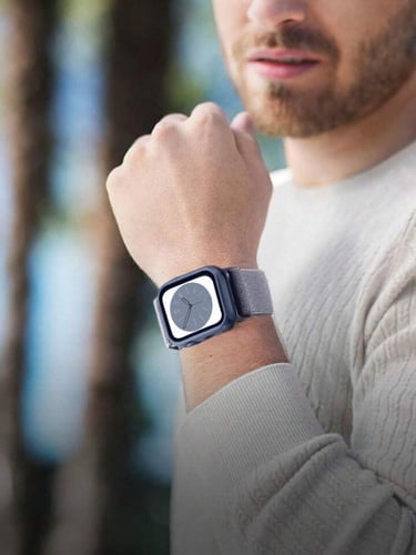 3 في 1 سوار ساعة مع كفر واقي مع شاشة حماية لساعة ا...