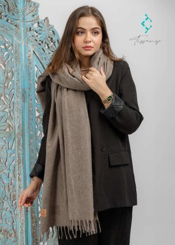 وشاح شتوي صوف - بني