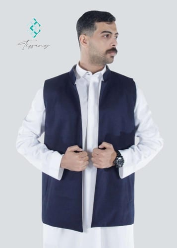 سديري دبل فيس رصاصي مع كحلي