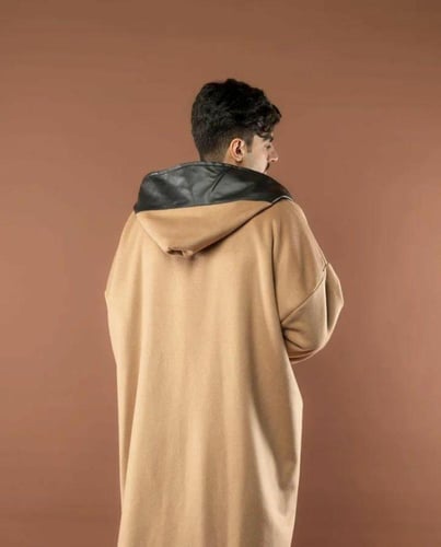فروه دبل فيس أسود وبيج