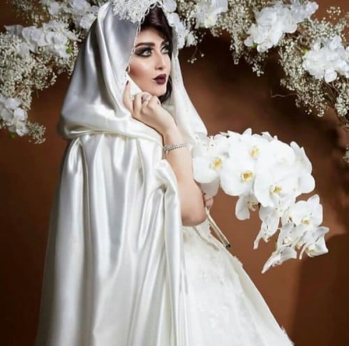 عباية عروس ساده