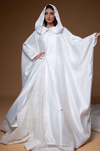 عباية عروس ساده