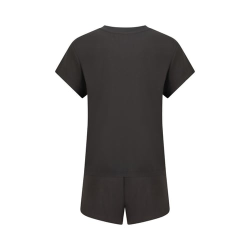 ملابس نوم نسائية باكمام قصيرة - رمادي فحمي