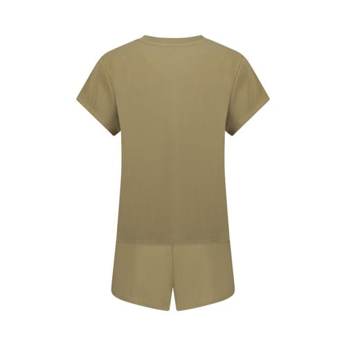 ملابس نوم نسائية باكمام قصيرة - زيتي فاتح