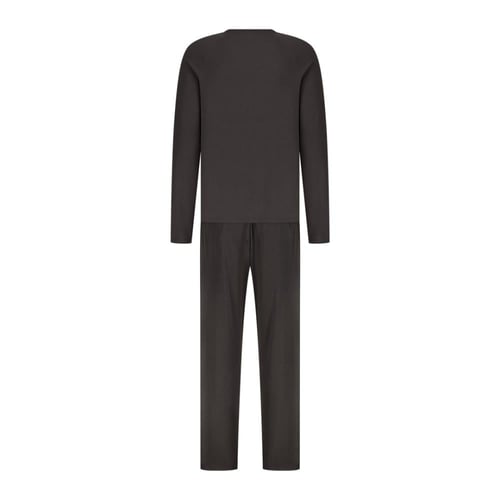 ملابس نوم رجالية باكمام طويلة -رمادي فحمي