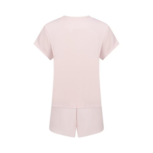 ملابس نوم نسائية باكمام قصيرة - زهري فاتح