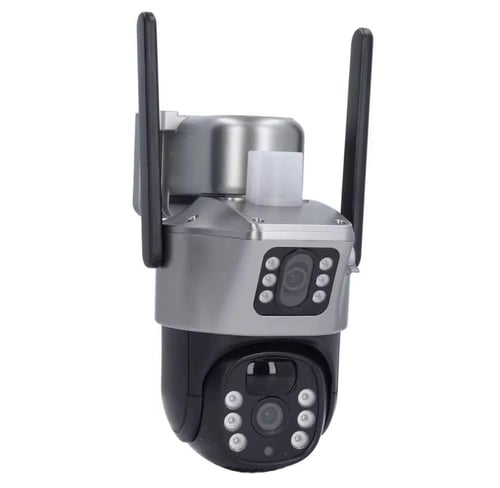 كاميرا مراقبة شمسية ثنائية العدسة 4MP PTZ 360° مع...