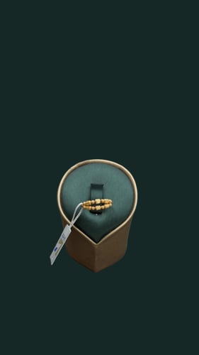 طقم لازوردي عيار 21 وزن 27.67