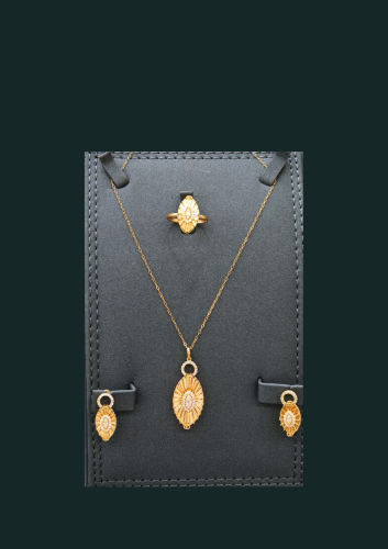 نص طقم لازوردي عيار 21 وزن 10.85