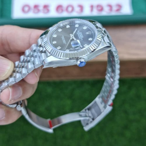 ساعة رولكس ديت جست رمادية زراكون 41 ماستر