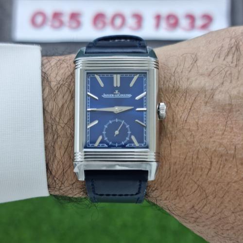 ساعة جيجر لوكولتر Reverso جلد كحلي