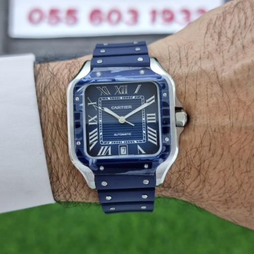 ساعة كارتير سانتوس أزرق ماستر