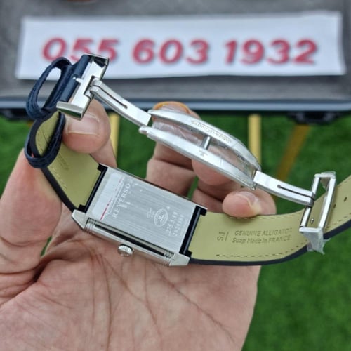 ساعة جيجر لوكولتر Reverso جلد كحلي