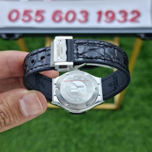 ساعة هوبلو كلاسيك فيوجن جلد اسود