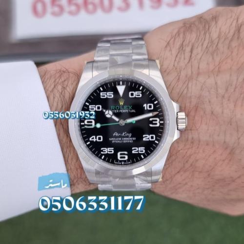 ساعة رولكس رجالي اير كينغ - رولكس ماستر كوبي مقاس...