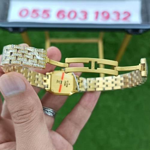 ساعة كارتير بانتير ذهبي فل زراكون