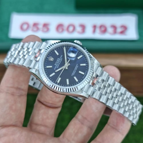 ساعة رولكس ديت جست أزرق 36 ماستر