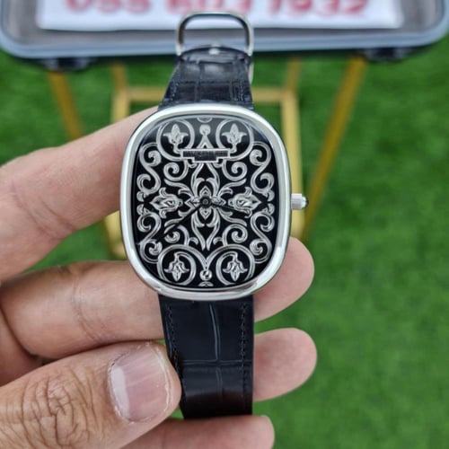 ساعة باتيك فيليب جولدن إليبس فضي