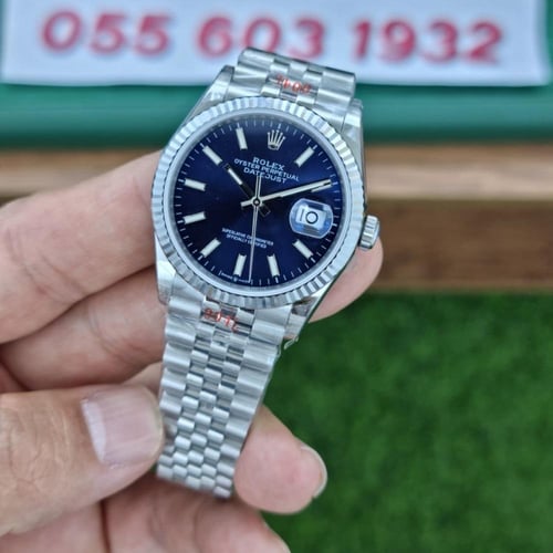 ساعة رولكس ديت جست أزرق 36 ماستر