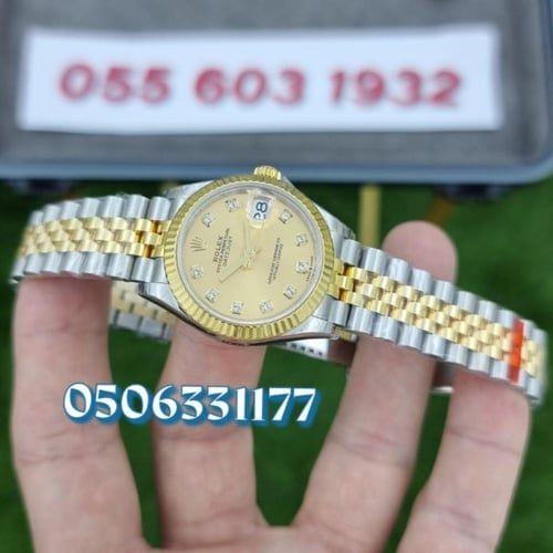 ساعة رولكس ديت جست ماستر ستيل ذهبي | 31 ملم