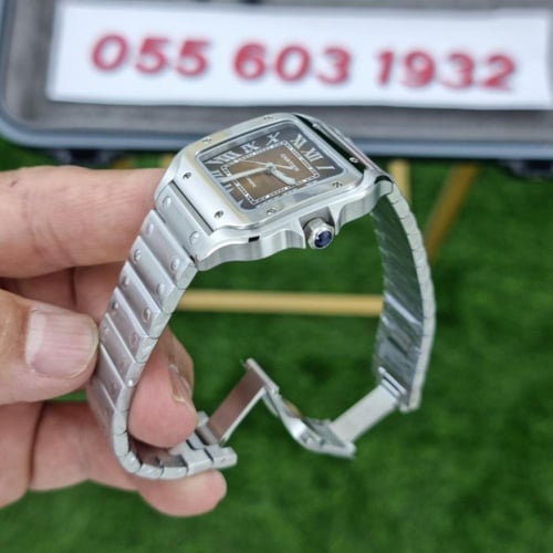 ساعة سانتوس دو كارتييه مقاس 35 ماستر كوالتي