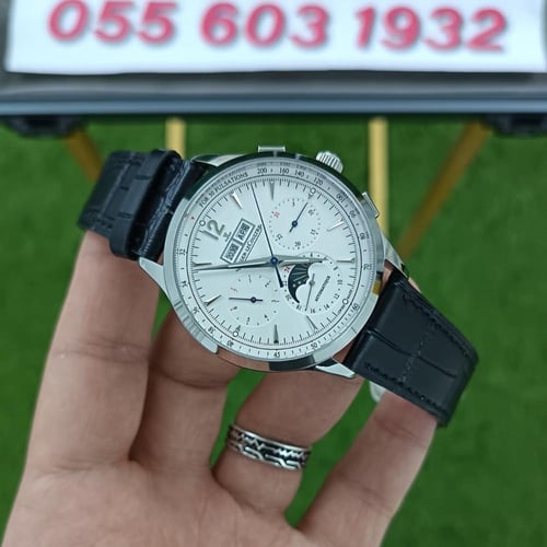 ساعة جيجر لوكولتر ماستر كنترول جلد أسود