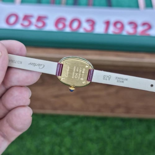 ساعة كارتير بينوار جلد برغندي