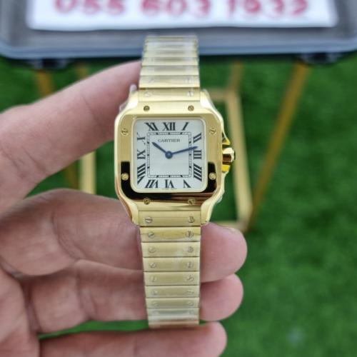 ساعة كارتير سانتوس ذهبي نسائية ماستر