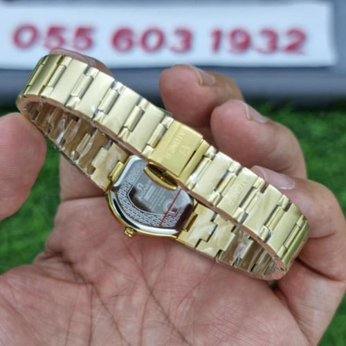 ساعة اقنر جينوفا ذهبي مينا فضي