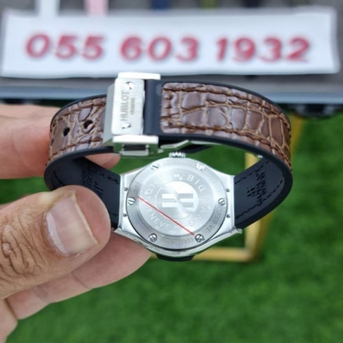 ساعة هوبلو كلاسيك فيوجن جلد بني