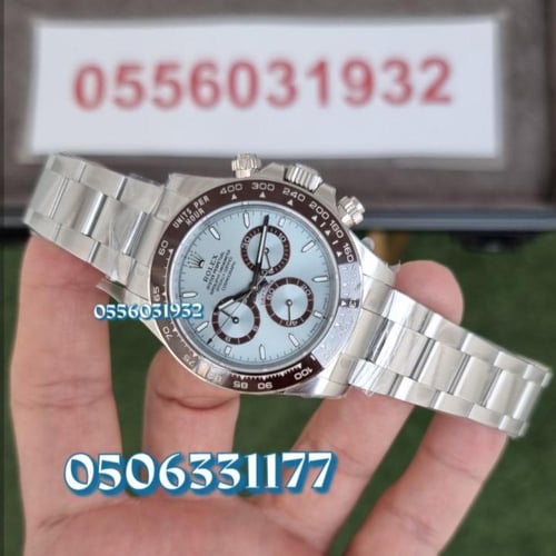 ساعة رولكس دايتونا بلاتيني ماكينة مكشوفة