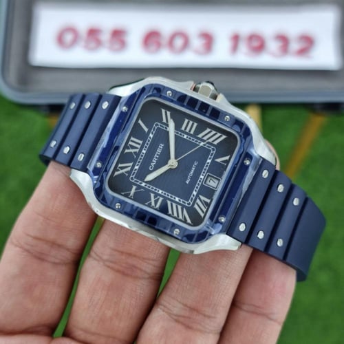 ساعة كارتير سانتوس أزرق ماستر