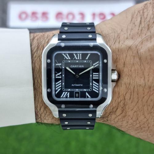 ساعة كارتير سانتوس مينا أسود ماستر