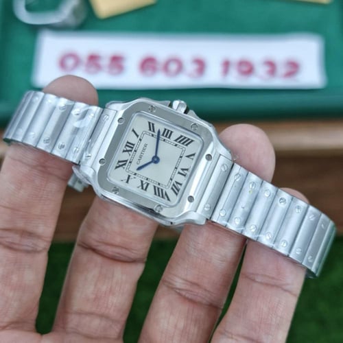 ساعة كارتير سانتوس فضي نسائية ماستر