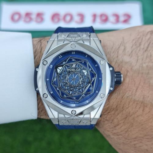 ساعة هوبلو بيق بانق سانغ بلو ازرق ماستر