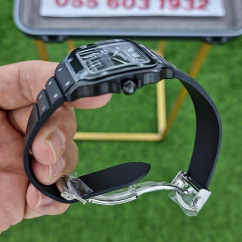 ساعة كارتير سانتوس أسود ماستر