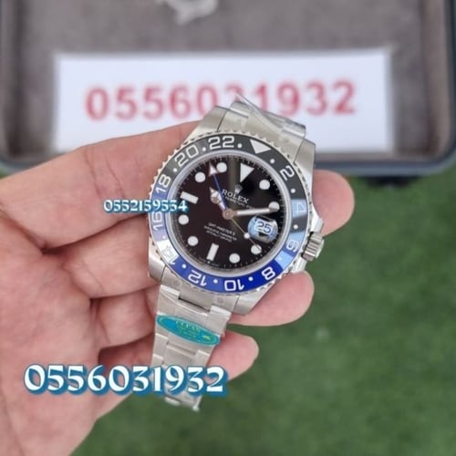 ساعة رولكس جي إم تي ماستر تو باتمان | إطار أسود وأ...