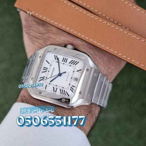 ساعة كارتير سانتوس ماستر كواليتي مقاس 39.8