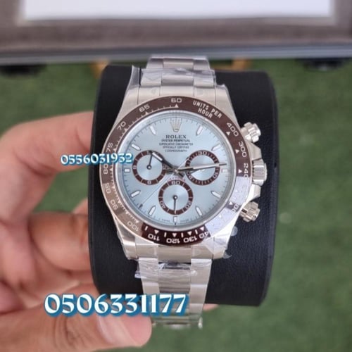 ساعة رولكس دايتونا بلاتيني ماكينة مكشوفة