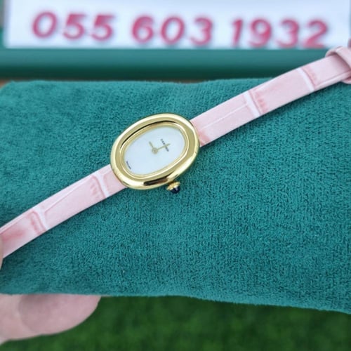 ساعة كارتير بينوار جلد وردي مينا لؤلؤي