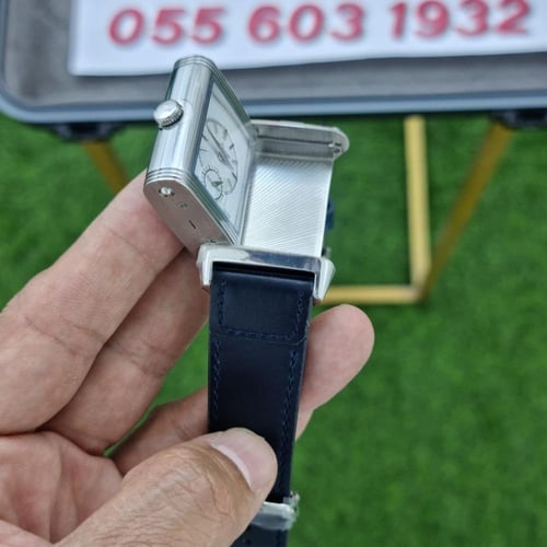 ساعة جيجر لوكولتر Reverso جلد كحلي