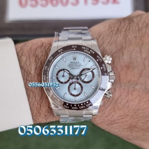 ساعة رولكس دايتونا بلاتيني ماكينة مكشوفة