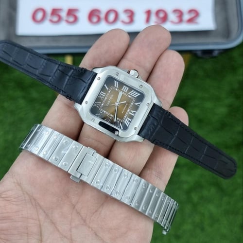 ساعة سانتوس دو كارتييه مقاس 35 ماستر كوالتي