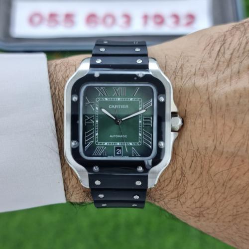 ساعة سانتوس دو كارتييه - ربل أسود ماستر