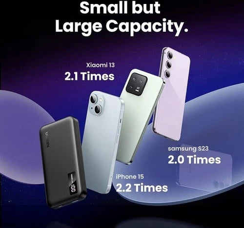 UGREEN شاحن متنقل 20W PD / 22.5W بشاشه رقميه 10000...